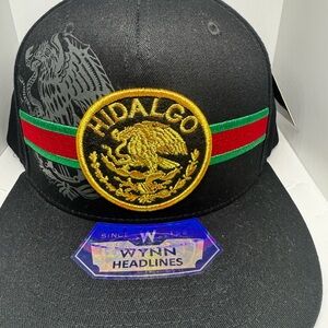 WYNN HEADWEAR HidalGO Snapback Cap - Black, Gold Embroidered, Adjustable‎
